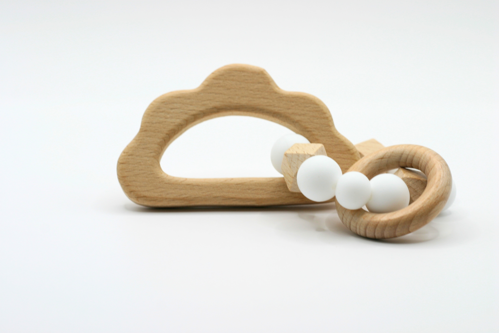 Heavenly Teether Ring + Pacifier Clip