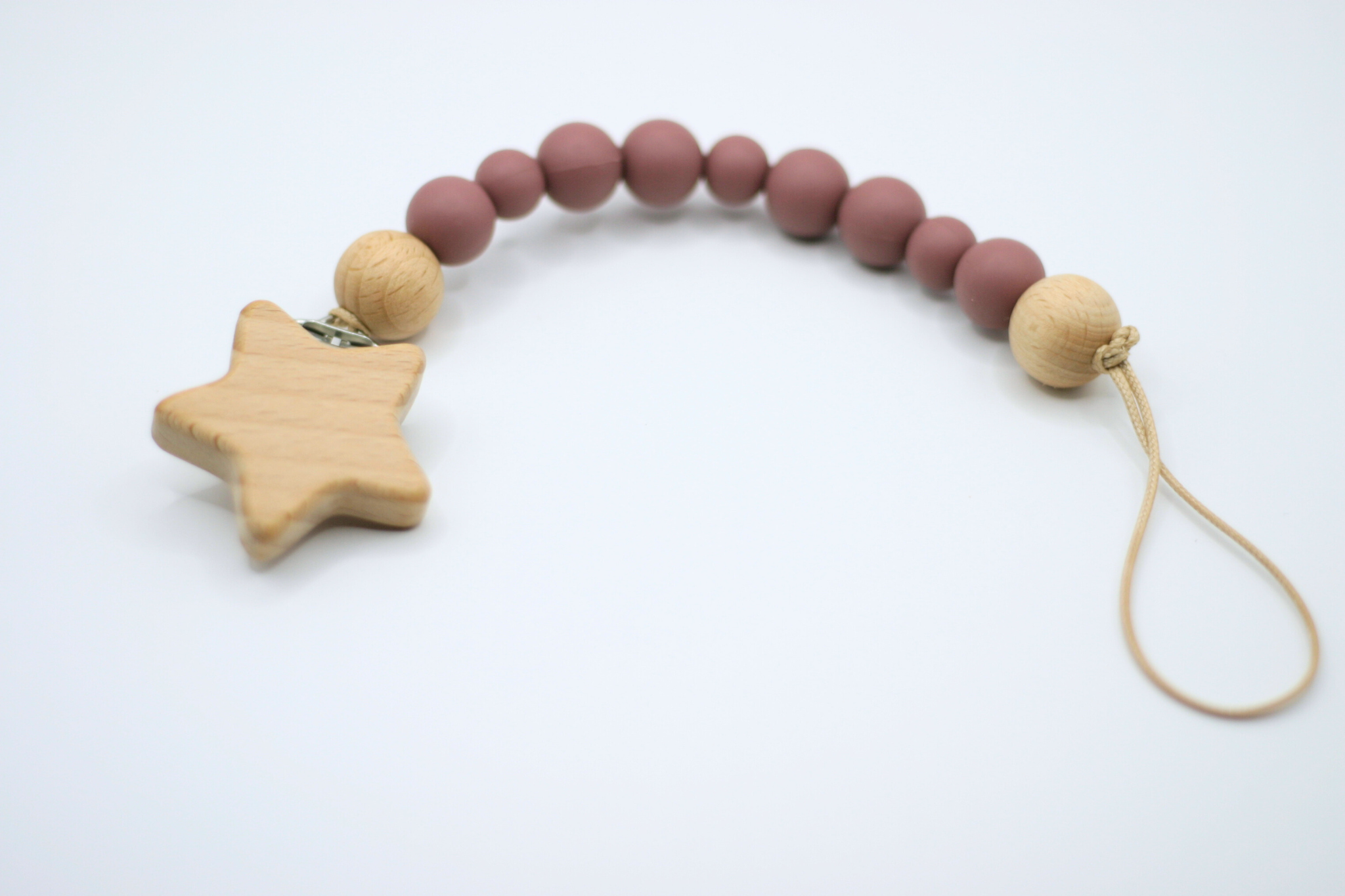 Star Over Bethlehem Teether Ring + Pacifier Clip